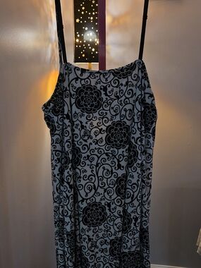 George Black and White Swirl Floral Sleepwear Sz 3xl